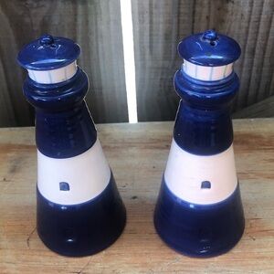 Paula Deen At Home Ahoy Mate Lighthouse Salt & Pepper Shakers
